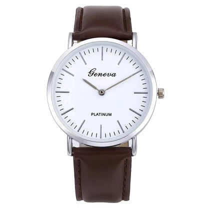 New 2023wokai business watch Quartz sports leisure belt men's watch Wheel pattern personality women clock