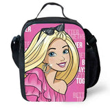 Mochila escolar infantil con diseño de Barbie y bolsas para el almuerzo y lápices para guardería, el mejor regalo para niños y niñas.