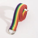 7-color Rainbow D-clip Women Ultra-long Casual Versatile Summer Waist Belt Fashionable Commuting Style Iron Buckle
