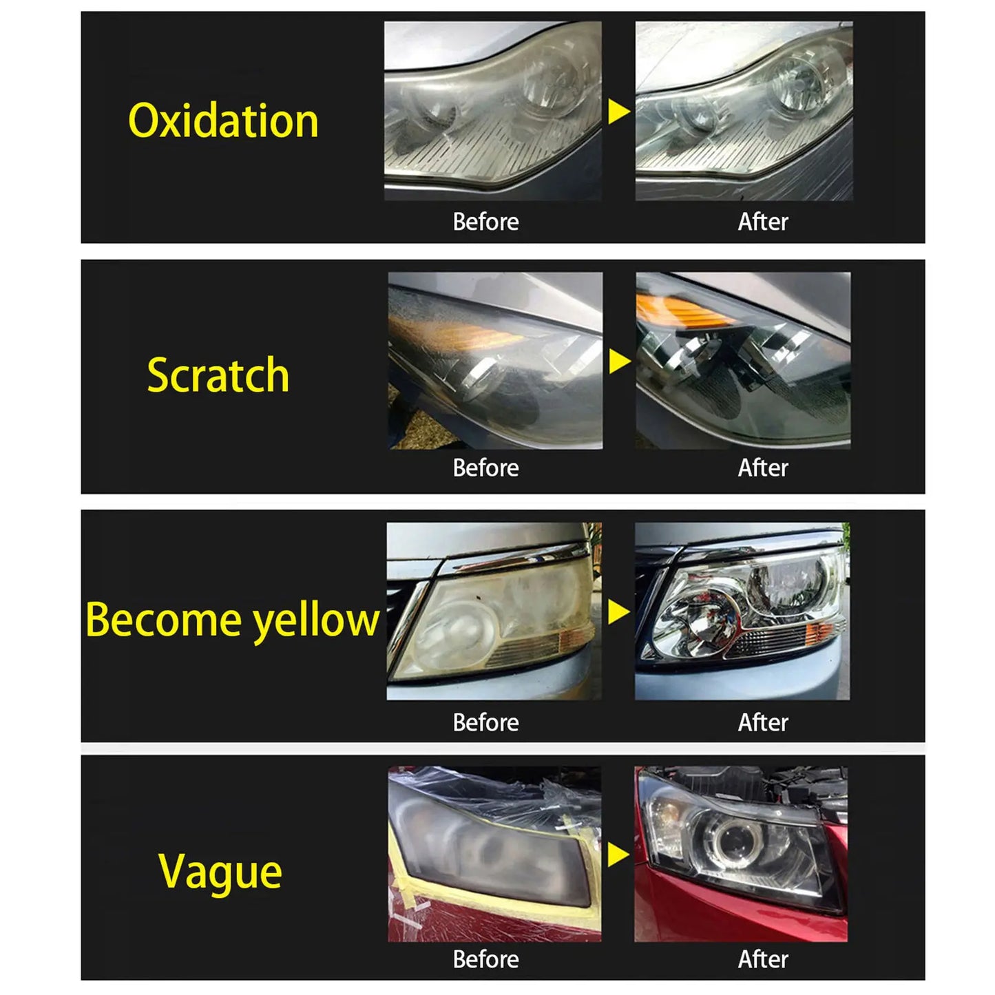 Car Headlights Renovation Polishing Kit Headlight Chemical Polishing Kit Automotive Care Tool 800ML Liquid Polymer Car Tool Set
