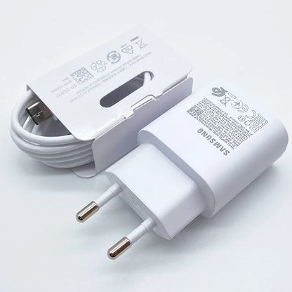 Samsung S24 25W Super Fast Charger PD Usb Type C Adapter Cargador For Samsung Galaxy S23 S22 Plus S21 ultra FE A55 A35 M55 A54