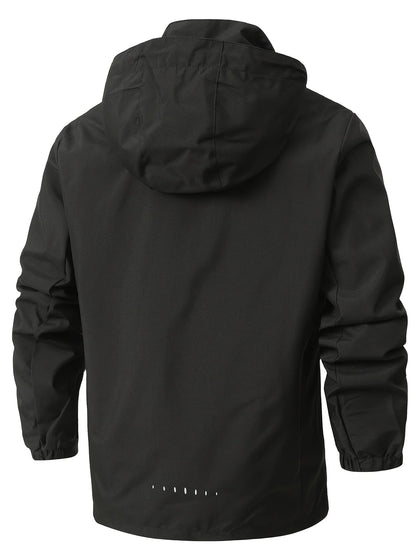 Men's Lightweight Waterproof Rain Jacket, Hooded Shell Outdoor Raincoat Hiking Windbreaker Jacket Coat
