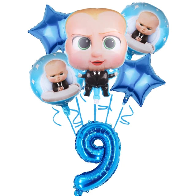 Decoração de festa de aniversário do tema dos desenhos animados, Talheres descartáveis, Balão para meninos e meninas, Baby Shower, Presente para crianças