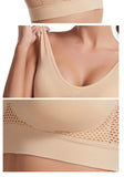 S-7XL Plus Size Grid Air Holes Bra sports without underwire Women's Underwear Shock-proof Yoga Running Brassiere Hollow out Vest