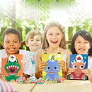 100-500pcs 1'' Round Dinosaur Stickers for Teacher Reward Stickers School Supplies Animal Incentive Roll Sticker for Home