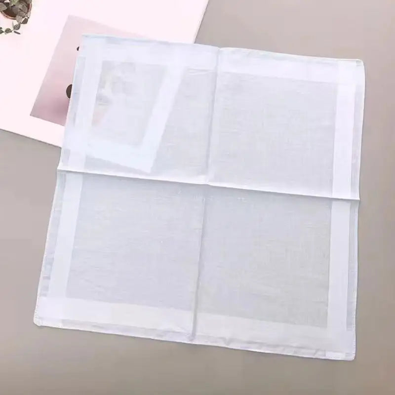 Men High Quality Cotton Handkerchief To Send Elders Square Scarf Retro Napkin Soft Sweaty Women Quick Drying Pocket Handkerchief