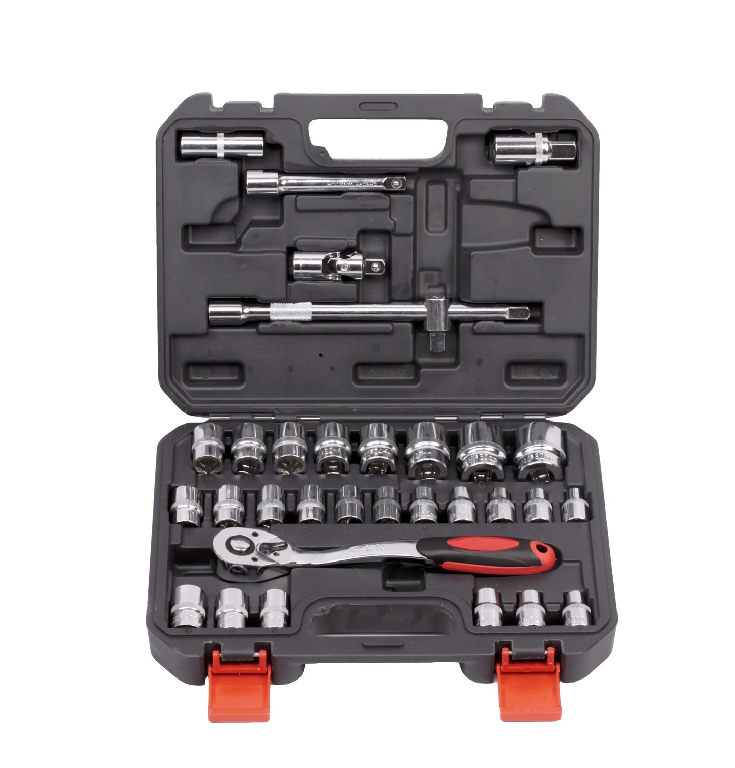 New SS13032A 32PCS 12.5mm Auto Repair Metric Socket Wrench Tool Set Box