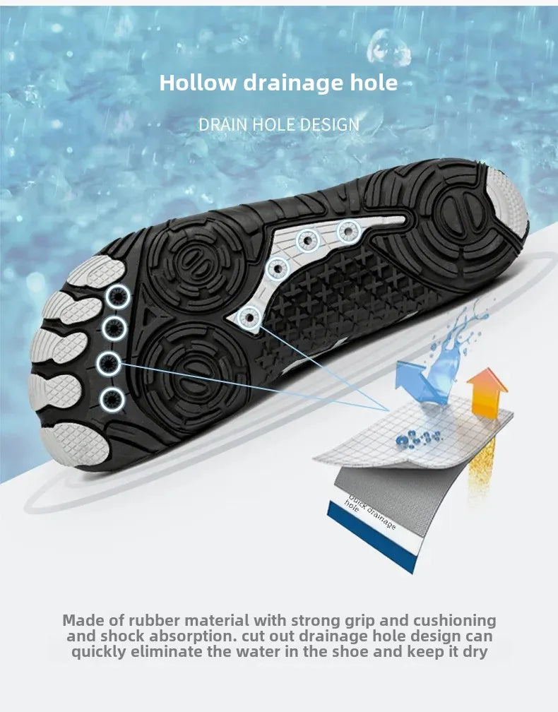 New Men's Hiking Sport Shoes Deep Squat Fitness Shoes Fishing Swimming Wading Shoes Surfing Diving Beach Five-Finger Shoes