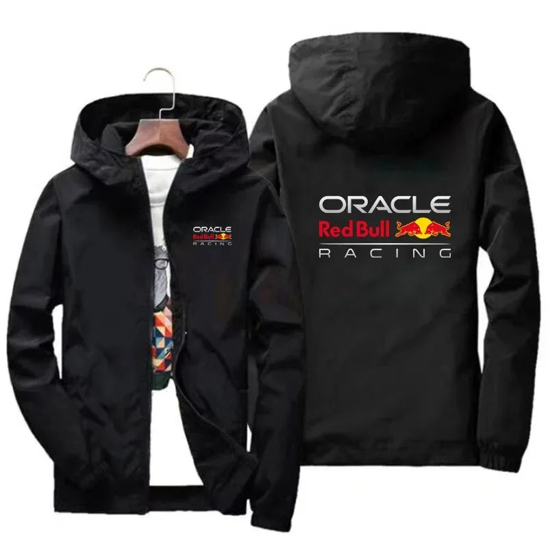 Red Bull logo racing team spring and autumn jacket men's waterproof windbreaker casual fashion sportswear men's outdoor fashion