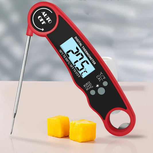 Termómetro digital portátil plegable para barbacoa y repostería doméstica para carne de cocina