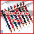 20-200 Pens Wholesale Metal Ballpoint Pen Touch Screen Pen Office School Advertising Pen Custom Logo Text Laser Engraving