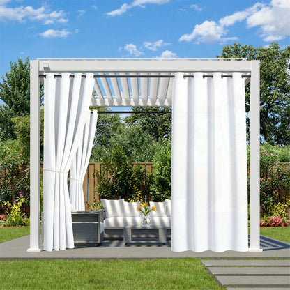 1PC, Waterproof Outdoor Grommet Curtain For Patio Gazebo Front Porch Pergola