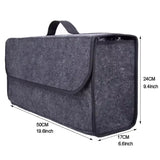 Gray Anti Slip Compartment Boot Storage Organizer Tool Car Storage Bag Car Trunk Organizer Soft Felt Storage Box Car Accessories