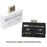 Divisor de interfaz de datos de carga USB 1/2, extensor de corriente USB de doble puerto, adaptador de concentrador de cabezal OTG