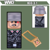 WW2 Military Soldier Figures Building Blocks Soviet British Army German Camouflage Warrior Infantry Accessories Bricks Toys Gift