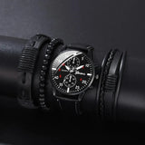 Reloj de pulsera de cuarzo para hombre, correa de cuero marrón, informal, de lujo, sin caja, 4 unidades, 2 unidades, 1 unidad 