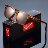 Fashion Square Polarized Sunglasses for Men, Driving, Fishing, Luxury Brand Designer UV400 Eyewear