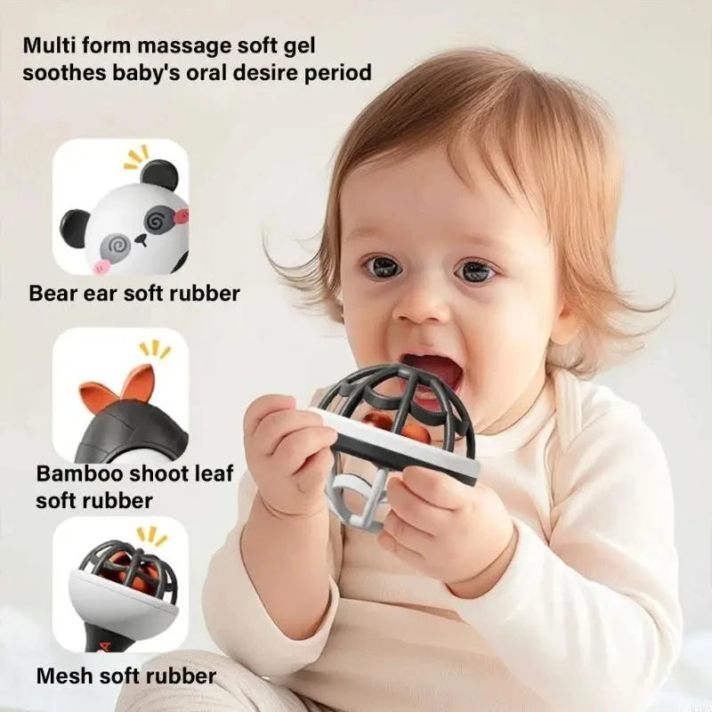 Baby Toys 0 6 Months Rattle Teether Development Games Sensory Toys Soft Silicone Teether Chewable For Newborns Babies 12 Months