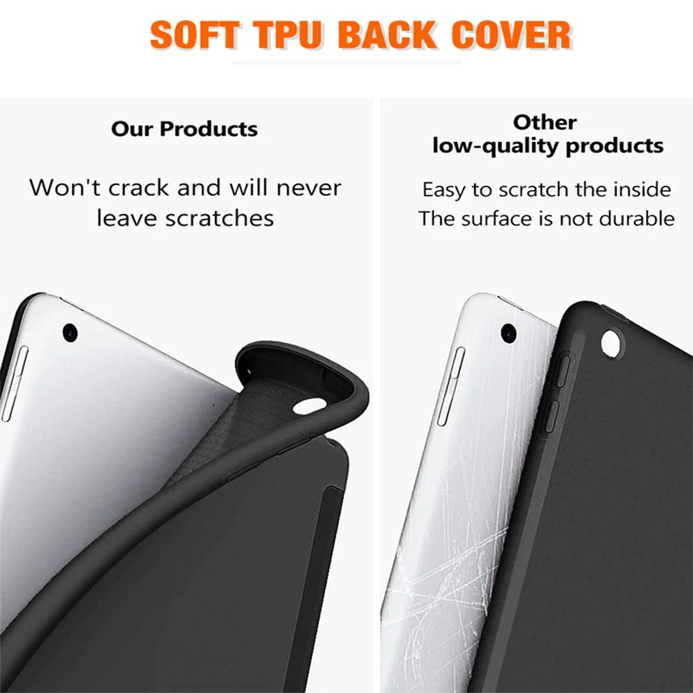 For iPad Pro 13 11 inch 2024 M2 Case Magnetic PU Leather Smart  Shockproof Cover For iPad 2024 New Foldable protective Case