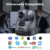 Runpu 4K30fps 20X Optical Zoom AI-Tracking Ptz HDMI Camera LAN POE Live Streaming Broadcast Video Conference System Camera