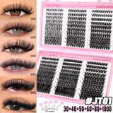 GROINNEYA – Kits de Cílios em Tufo (510 unidades), Curvatura D, 6 Estilos, Tamanhos 8-16mm – Cílios Individuais com Efeito Leve e Natural, Cílios Postiços Macios e Extensões de Cílios