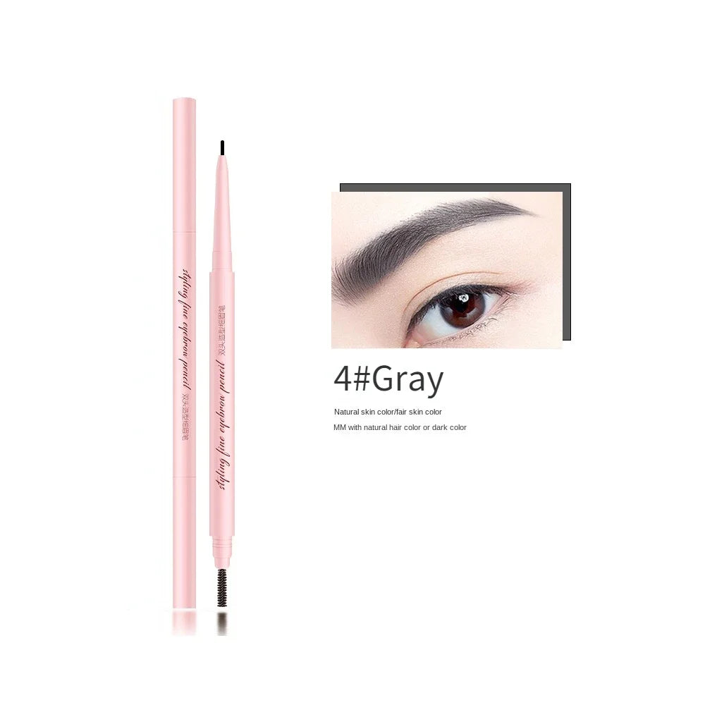 1Pc Ultra Fine Double-Ended Eyebrow Pencil Waterproof Sweat-proof Long Lasting Professional Eye Makeup for Women Wholesale 1.5mm