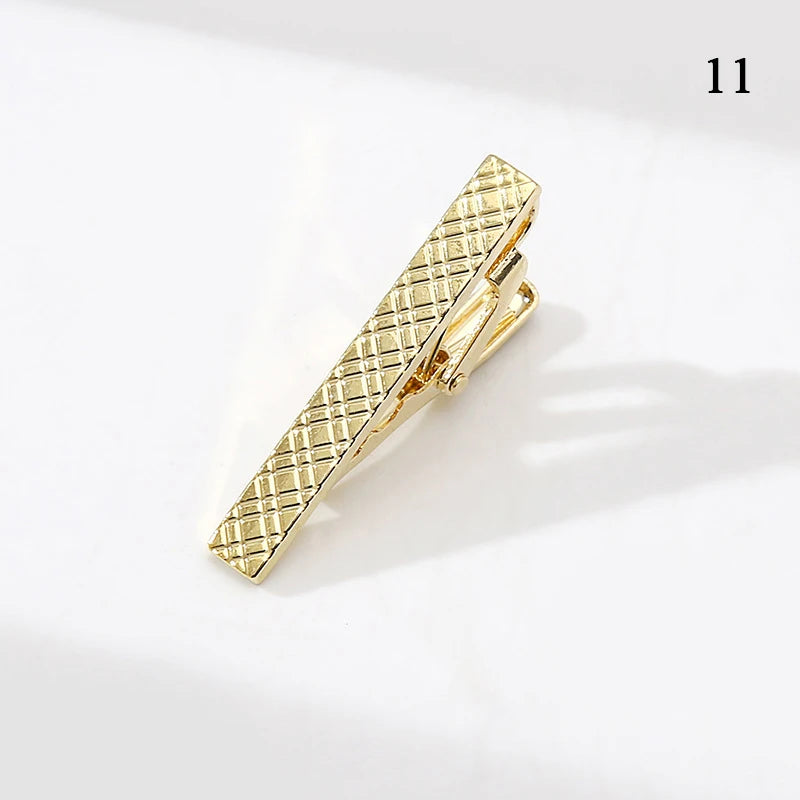 New Metal Silver Color Tie Clip For Men Wedding Necktie Tie Clasp Clip Gentleman Ties Bar Crystal Tie Pin For Men's Accessories