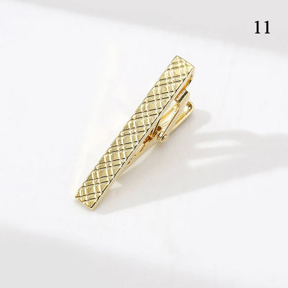 New Metal Silver Color Tie Clip For Men Wedding Necktie Tie Clasp Clip Gentleman Ties Bar Crystal Tie Pin For Men's Accessories