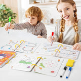 Magical Tracing Workbook Control Training Book Reusable Magic Practice Copybook Children Montessori Drawing Education Stationery