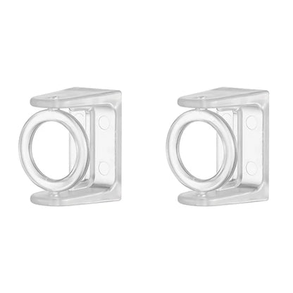 2/4 soportes autoadhesivos para barra de cortina, giratorios 360 grados, para montaje en pared, para baño, hotel y hogar. 