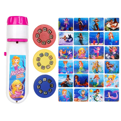 Child Early Education Projector Slide Story Machine Bedtime Toy Girl Boy Lamp Glowing Kids Lightstick Flashlight Toy Education