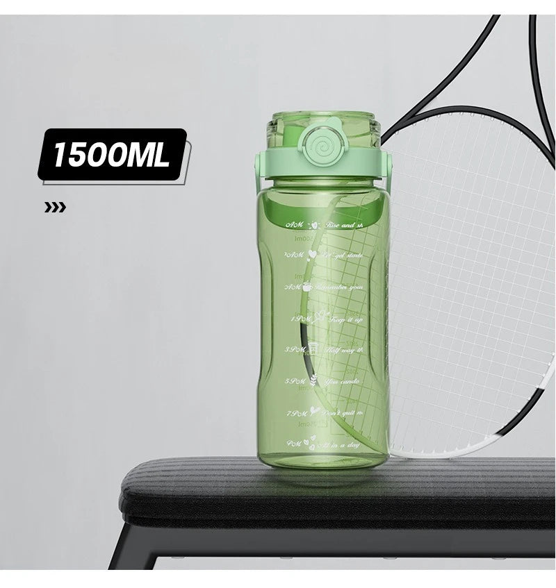1.5L-2L Summer Large Capacity Kettle, Double Drinking Cup, Outdoor Sports Fitness Water Bottle, Straw Cup Drinking Utensils