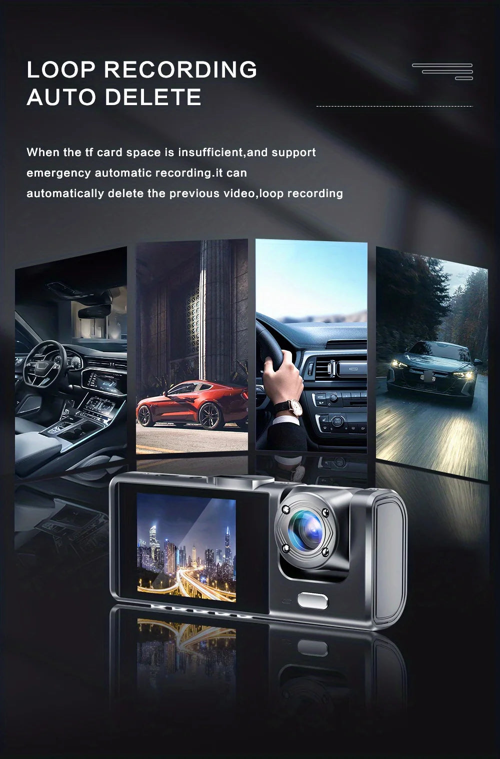 2/3Camera WIFI Dash Cam Cabin Car Dvr 1080P Interior Vehicle Three Way Channel Dvrs Recorder Video Registrator Dashcam Camcorder