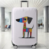 Dog pattern luggage protection cover, suitable for 18-32 inch luggage covers, luggage handle gloves, travel accessories