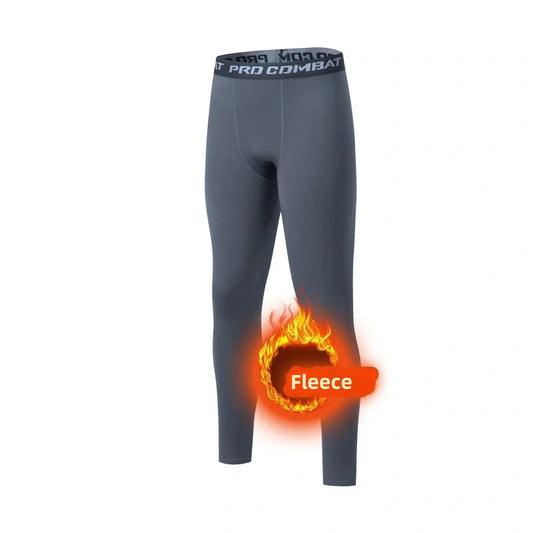 Winter Men's Thermal Underwear Fleece Leggings Tights Warm Long Pants Thermo Compression Pants Bottoms Tights Men's Clothing 3XL