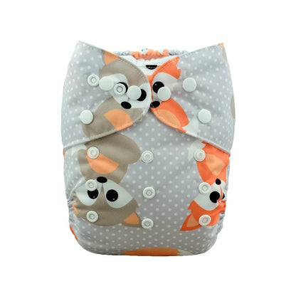 Pañal de tela reutilizable ALVABABY para bebé, lavable, de 3 a 15 kg, con 1 inserto de microfibra.