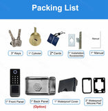 Tuya WIFI Double Side Fingerprint Lock Waterproof Outdoor Gate Passcode Rfid Card Keyless Smart Door Lock