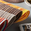 Placemats for Dining Table 1PC Linen cotton woven non-slip ironing placemat teacup mat Round plate mat flower mat kitchenware