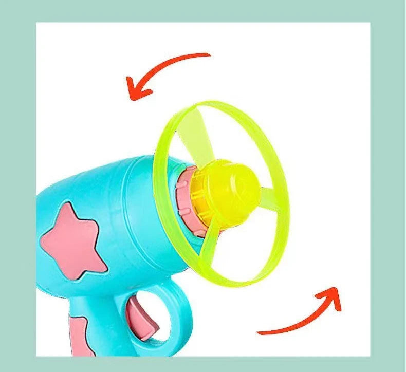 Puppy Cat Toys Flywheel Pistol Frisbee Gyro Top Pet Entertainment Production Funny Shoot Off Produto Dog Training Accessoriess