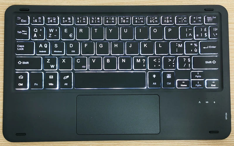 Bluetooth Keyboard Case For Xiaomi Pad 7 7 Pro 11.2 Trackpad Tablet Case Russian Arabic Hebrew Spanish Korean French Keyboard
