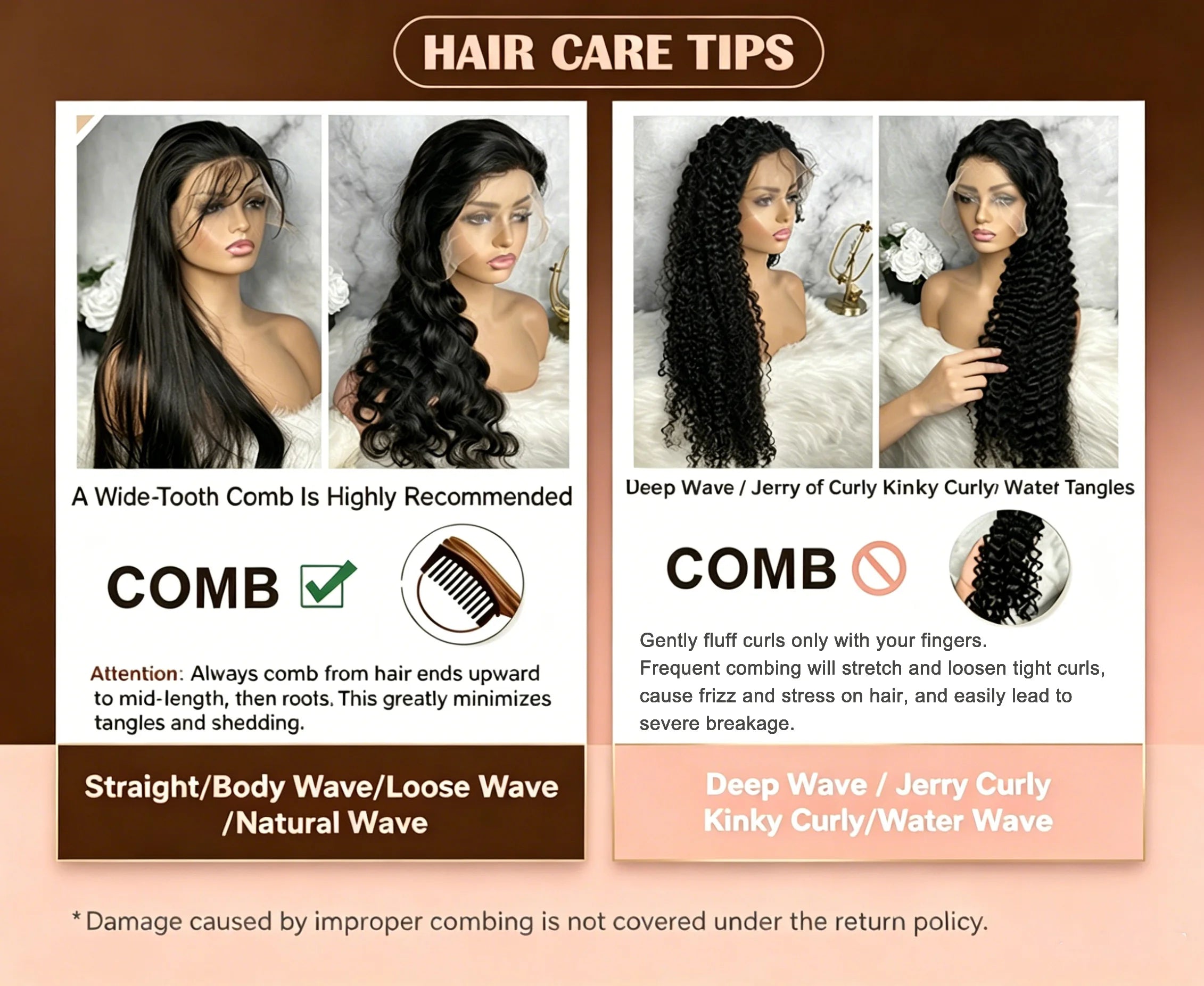 Peruca lace frontal cabelo humano ondulado - alta densidade 250%