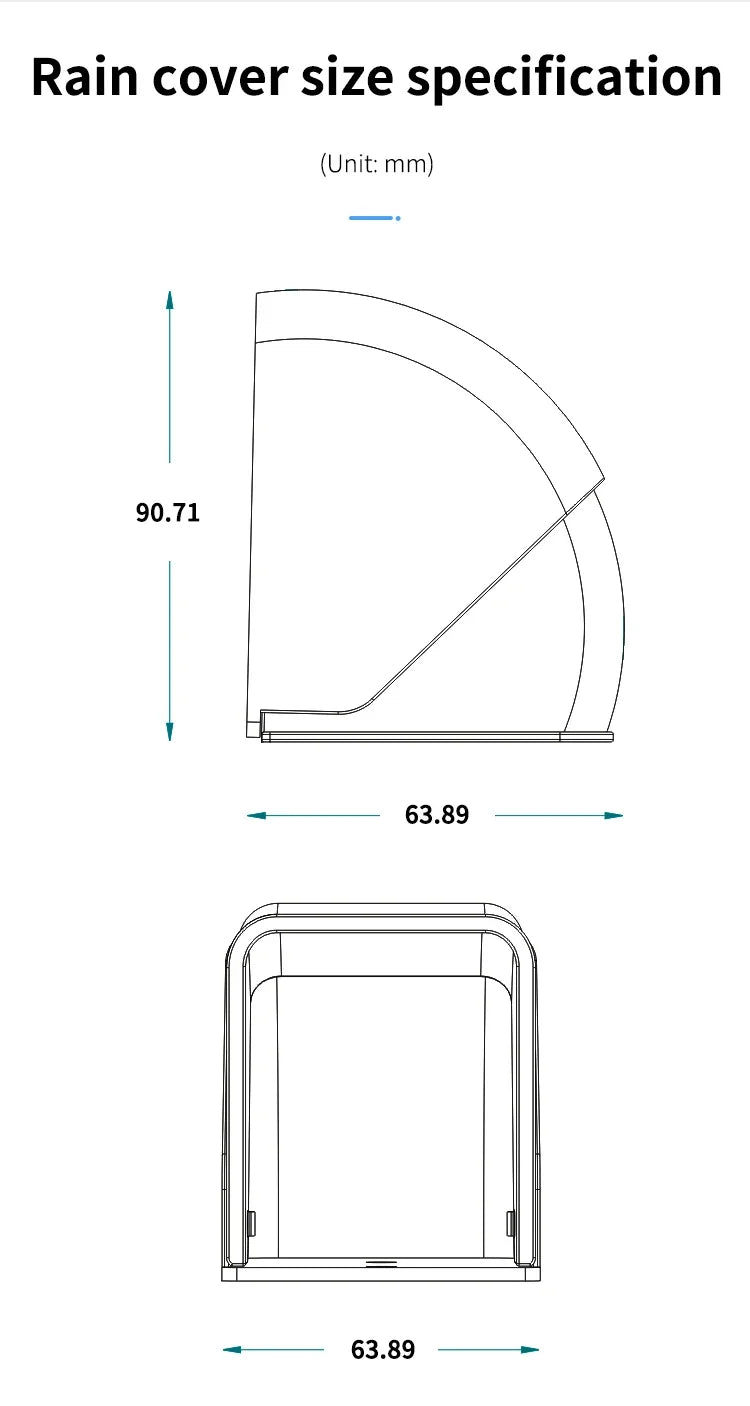 CACAZI PC Transparent Waterproof Cover for Wireless Doorbell Button Chime Outdoor Rain-cover Home Case Suitable for Most Buttons