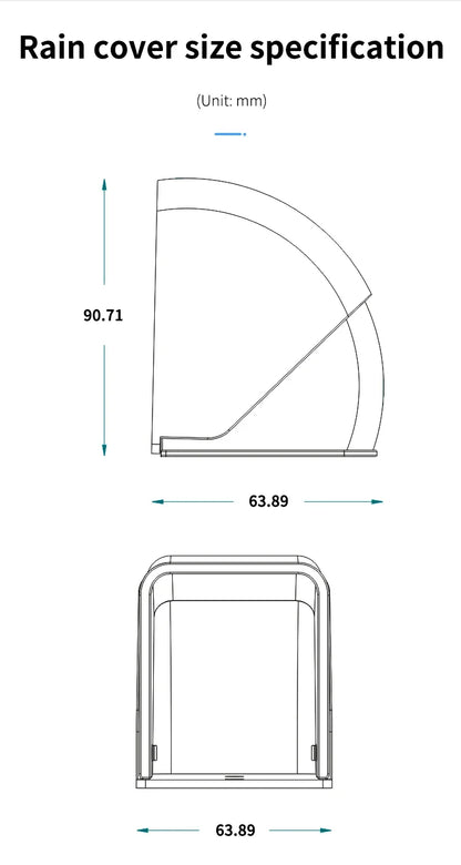 CACAZI PC Transparent Waterproof Cover for Wireless Doorbell Button Chime Outdoor Rain-cover Home Case Suitable for Most Buttons