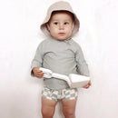 2025 Summer Baby Boys Swimsuit Long Sleeves One Piece Swimwear for Kids Toddler Cartoon UPF50+ Rash Guards Infant Bathing Sui