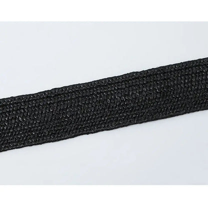 Bohemian Braided Belts for Women Summer Patchwork Straw Woven Belt Wide Waistband Fashion Female Square Buckle Waist Belt