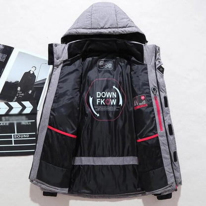 Chaqueta de plumón de 20 grados para hombre, parka de invierno para hombre, chaqueta de plumón de pato blanca con capucha para exteriores, abrigo de nieve acolchado grueso y cálido de gran tamaño M-4XL