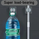 4pcs Wall Mounted Plastic Hanging Mop Storage Rack Punch-Free Clip Hook Space Saving for Broom and Mop Storage