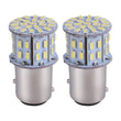 Bombilla LED para luz de freno trasera, BA15D, 12 V, 1157, 50 SMD, 6000 K, blanco, 2 unidades