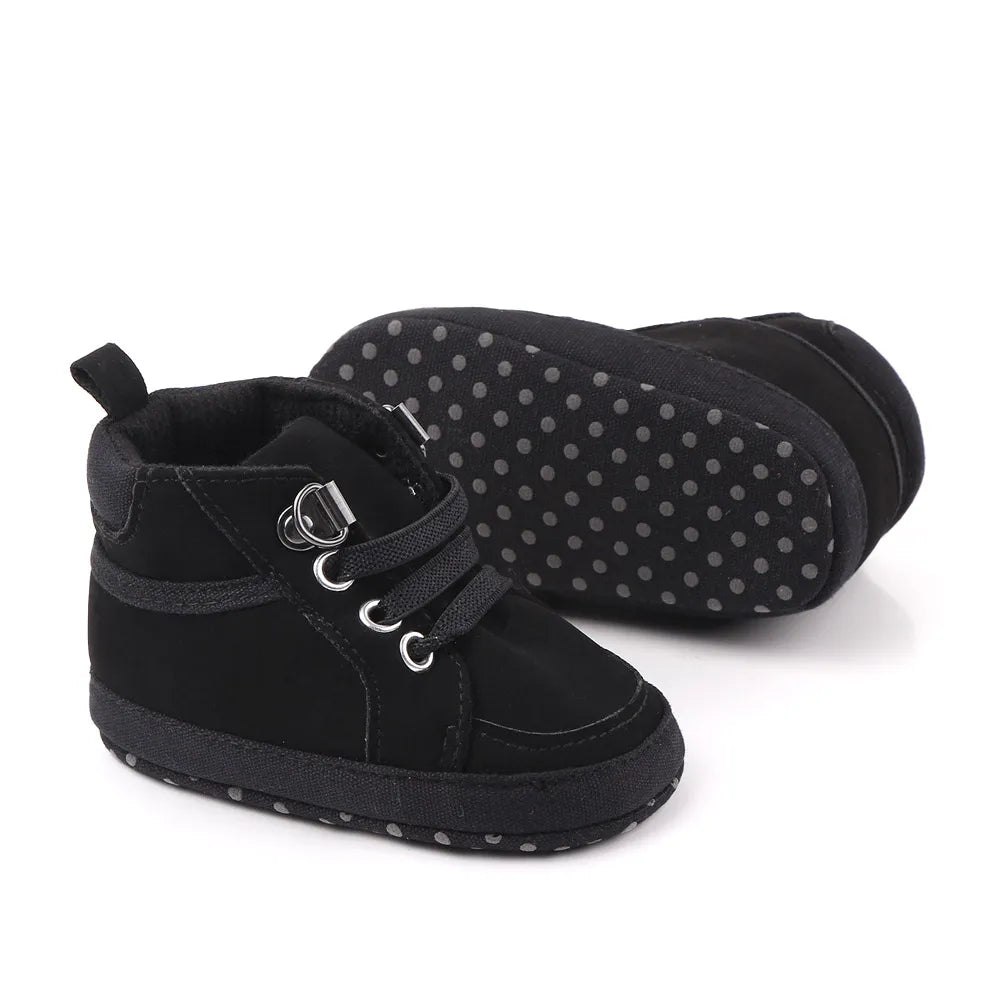 Zapatos casuales para bebés, botines con cierre de velcro para niños pequeños de 0 a 1 año, para caminar al aire libre