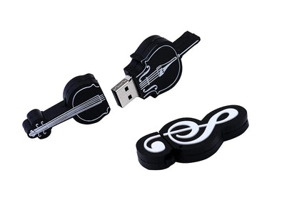 JASTER - Memoria USB de 64 GB con diseño de instrumento musical, diseño de guitarra, violín y violín, resistente al agua, 16 GB y 8 GB